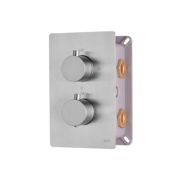 Imagen de mixer termostático tres funciones para ducha supreme QM+ supreme SATIN by Quality Metal